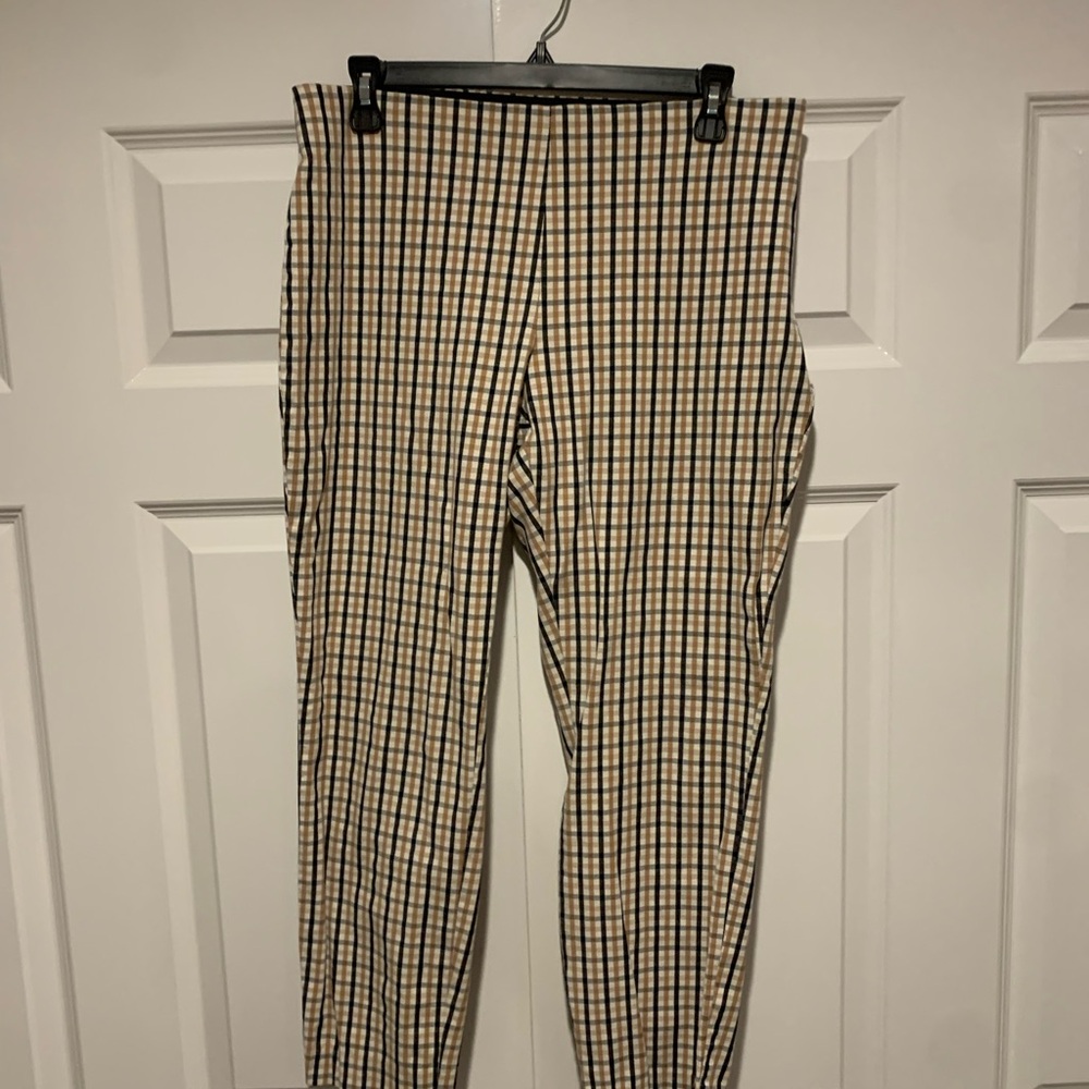 A New Day Black and Tan Plaid Pants